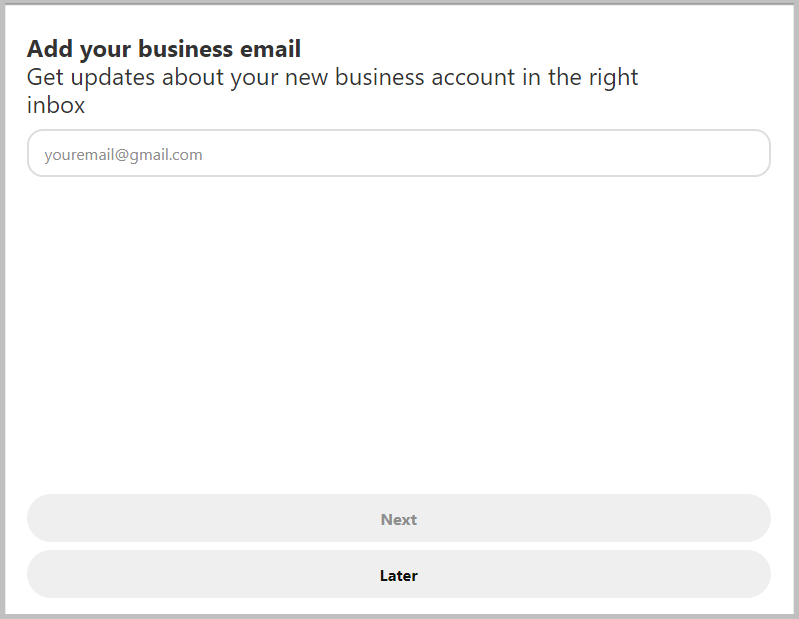 在pinterest添加商业电子邮件地址