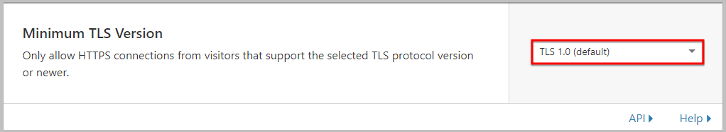 Cloudflare中的最小TLS版本