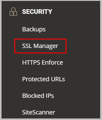 SiteGround中的SSL管理器