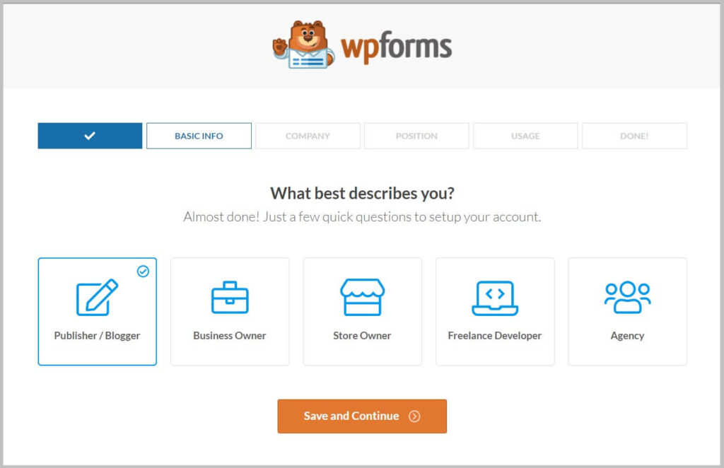WPForms登录序列的帐户设置