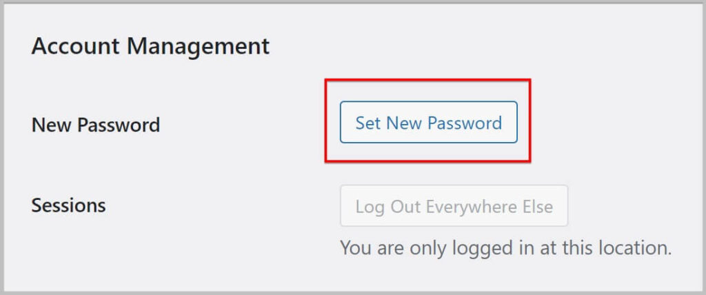 在用户配置文件中设置新密码