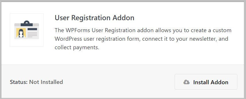 WPForms中的用户注册插件
