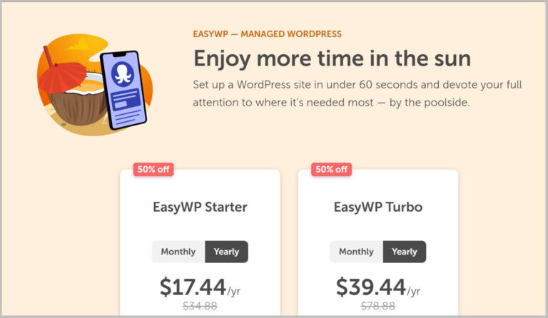 Namecheap EasyWP 2022年夏季促销-托管WordPress主机的50%折扣