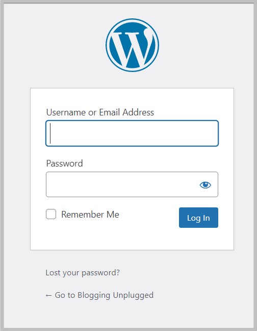 登录WordPress admin