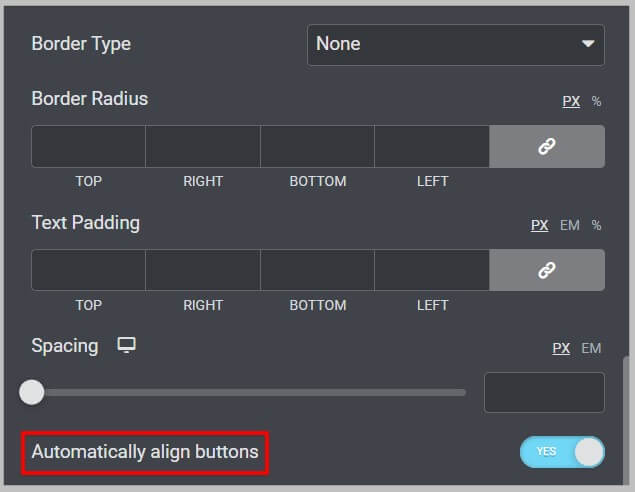 选项自动对齐Elementor Pro 3.7产品小部件中的按钮