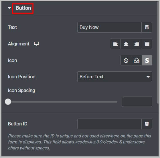 选项自定义新的条纹按钮在Elementor Pro 3.7