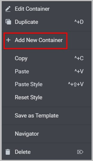 在Elementor 3.7中添加新的容器选项