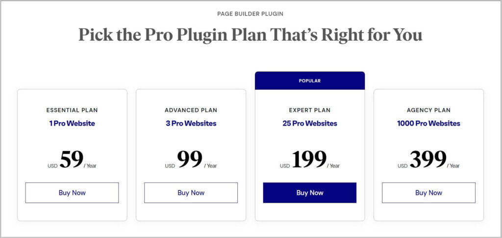 Elementor Pro 3.9 pricing and plans