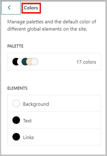 WordPress 6.1之前的全局颜色设置
