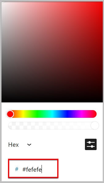 在WordPress 6.1之前的颜色选择器中的十六进制值