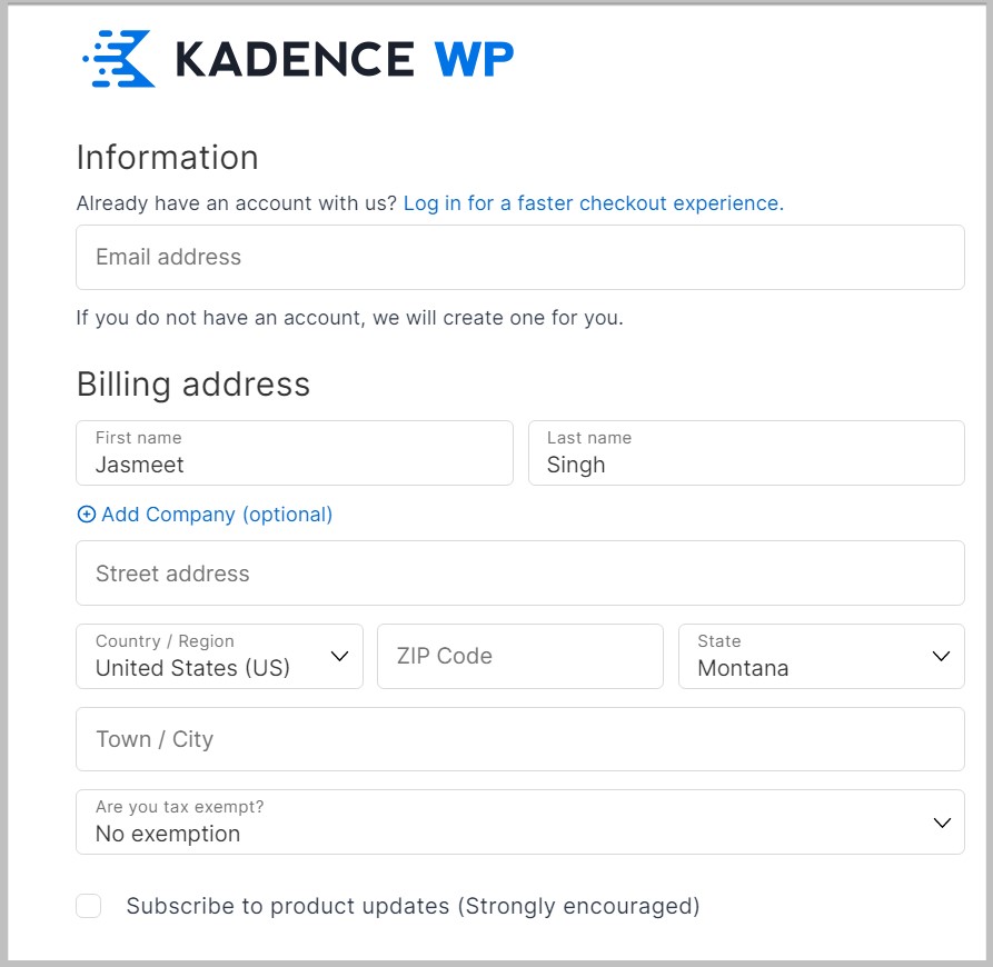 提供购买Kadence Pro插件的基本信息